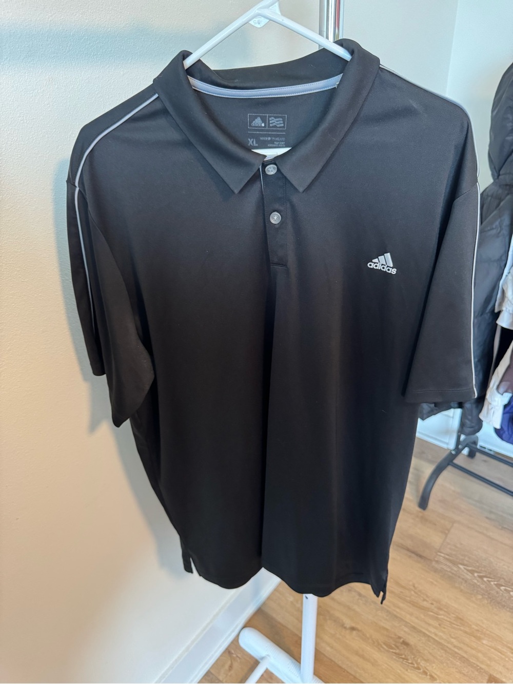 Adidas Climacool performance short-sleeve polo in black Men’s size XL